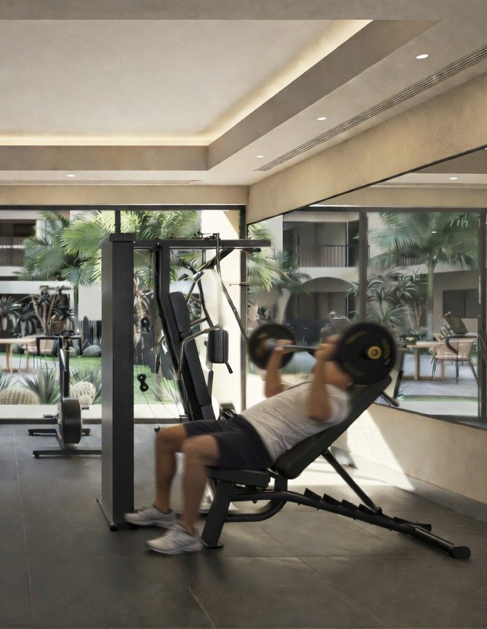 Area de pesas del gimnasio