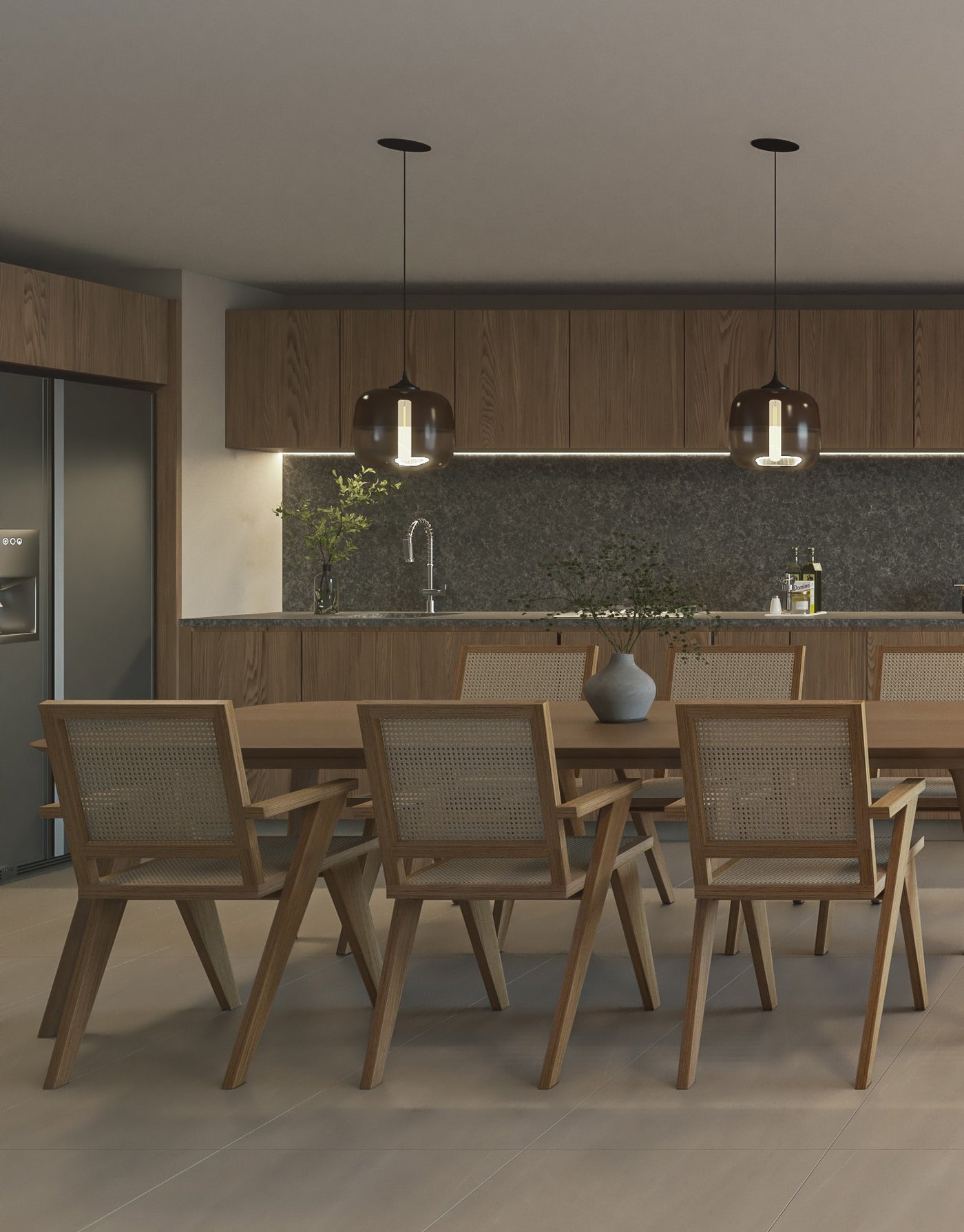 Cocina y comedor de una residencia Nima Town